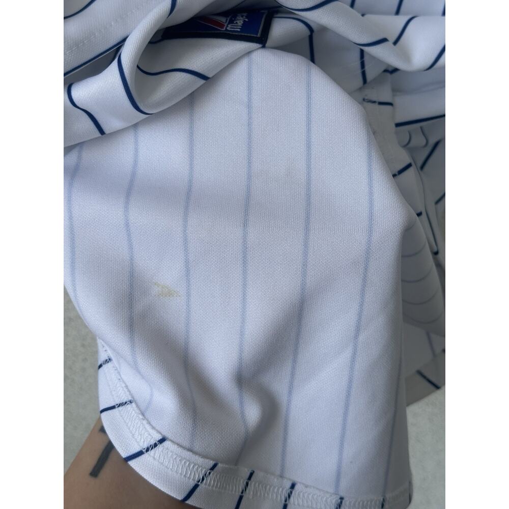 Majestic Chicago Cubs Ron Santo #10 Pinstripe Jersey Hall of Fame 2012 Men’s XL - Picture 10 of 11